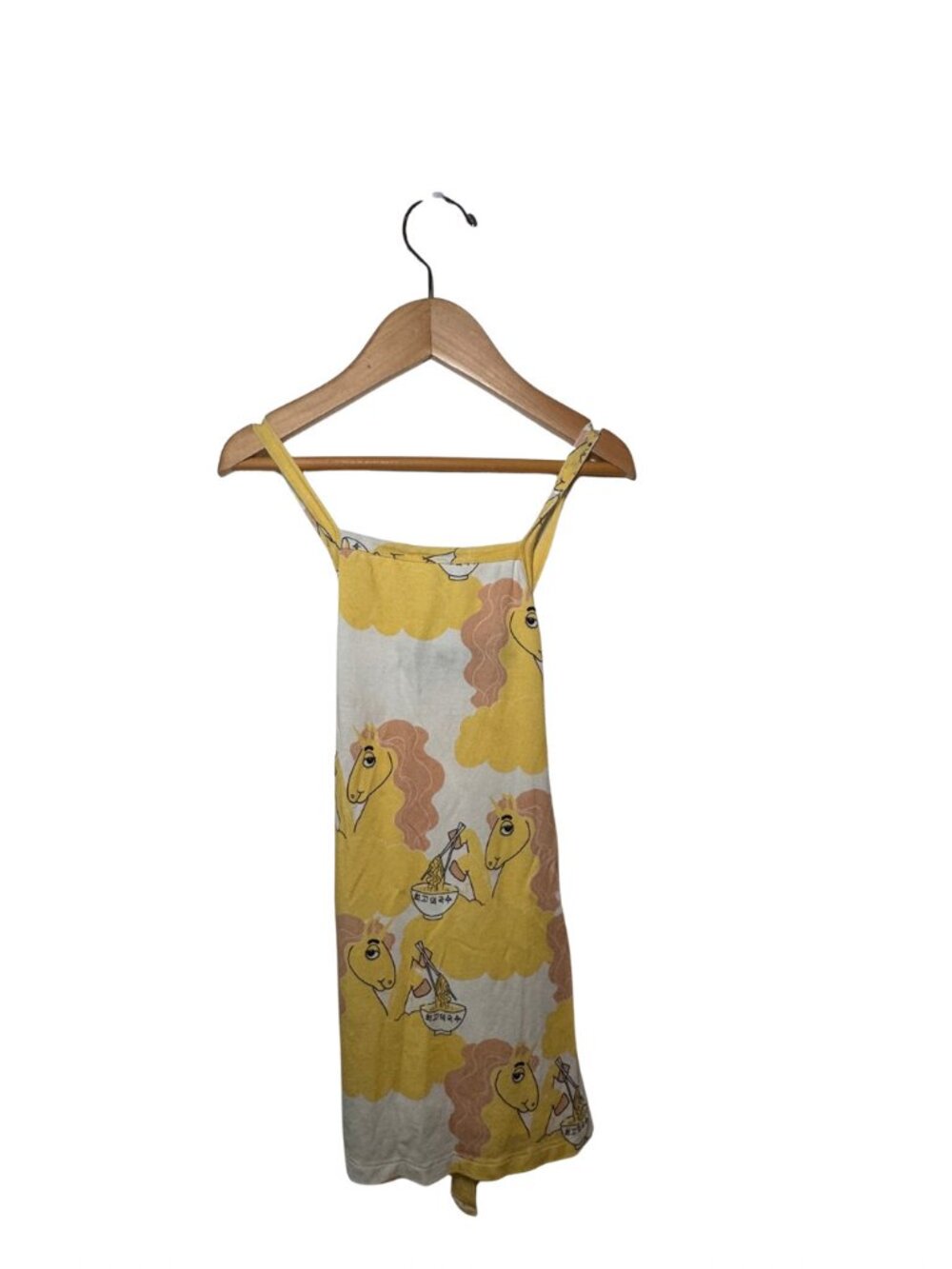Mini Rodini Yellow Unicorn Halter Dress 2-3Y